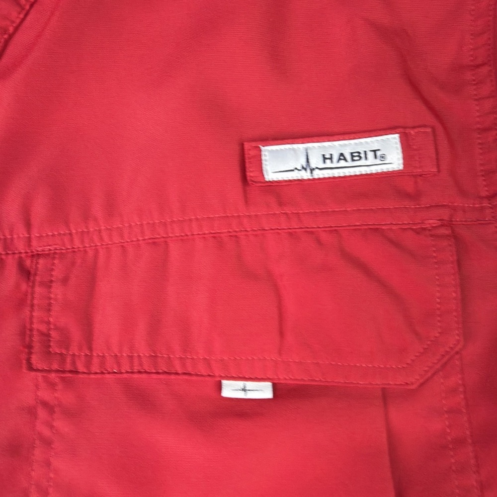 Habit Men's Fishing Shirt 2XL Brick Red Short Sleeve Vented UPF 40 Button Up - Picture 4 of 10